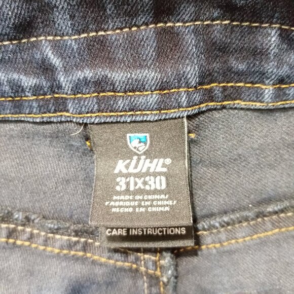 Kuhl Disruptr Jean Men Indigo Blue Stretch Performance Hiking Outdoors 31X30(32) - Picture 8 of 16